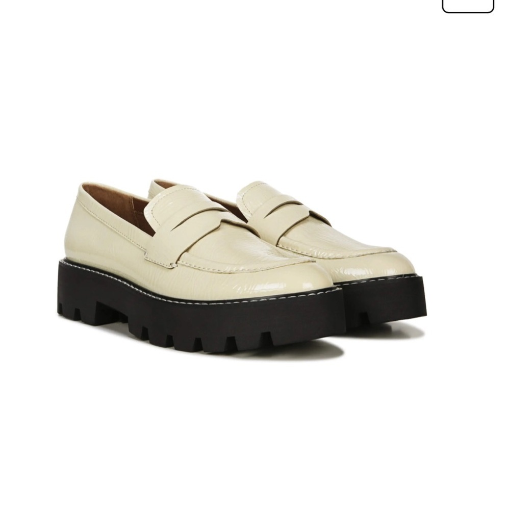 NEW Womens Franco Sarto Balin Lug Putty Crinkleather - Size 10